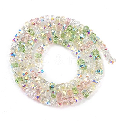 Electroplate Glass Beads Strands X-EGLA-B011-04A-04-1