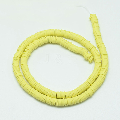 Handmade Polymer Clay Bead Strands X-CLAY-T002-6mm-01-1