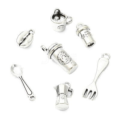 70Pcs 7 Styles Tibetan Style Zinc Alloy Pendants FIND-CJ0005-28-1
