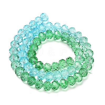 Transparent Painted Glass Beads Strands DGLA-A034-T6mm-A17-1