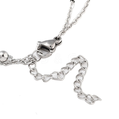 Stainless Steel Pendants Necklaces LS-NJEW-U003-01E-P-1