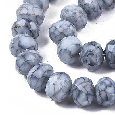 Opaque Baking Paint Glass Beads Strands EGLA-N006-009C-A10-1