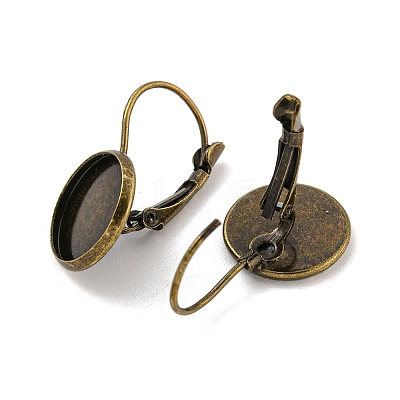 Brass Leverback Earring Findings KK-H023-AB-NF-1
