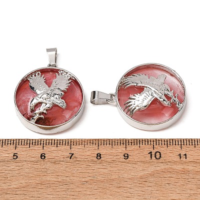 Cherry Quartz Glass Pendants GG-CBA040B-02P-01-1