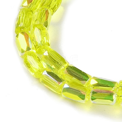 Electroplate Glass Chevron Beads Strands GLAA-Q101-02A-AB06-1