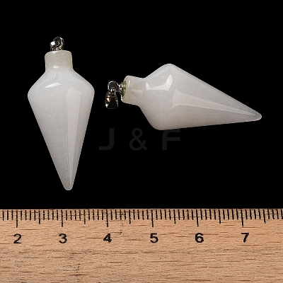 Natural White Jade Pendants G-Z055-02P-19-1