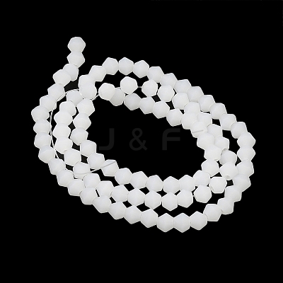Imitation Jade Frosted Glass Bead Strands GLAA-F029-JM4mm-B06-1