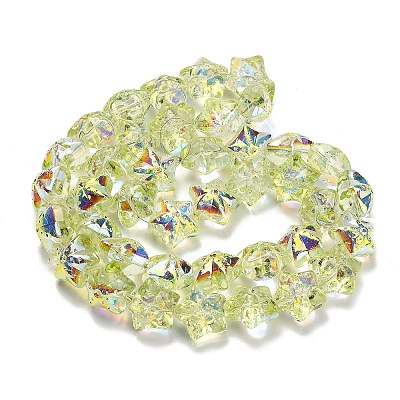 Electroplate Baking Paint Glass Beads Strands EGLA-K061-12A-AB06-1
