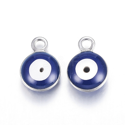 304 Stainless Steel Enamel Charms X-STAS-G122-24F-1