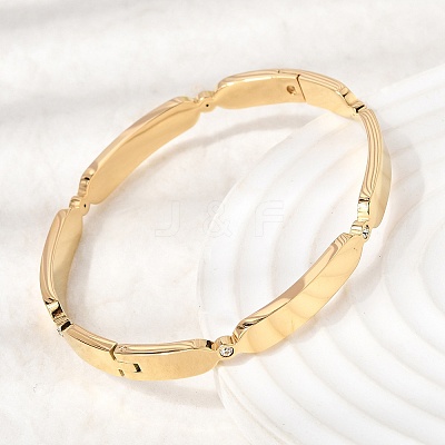 304 Stainless Steel Hinged Bangles for Women BJEW-D408-08G-1