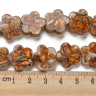 Dyed Natural Imperial Jasper with Resin Beads Strands G-G083-G04-01-1