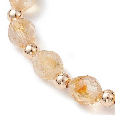 Natural Citrine Beads Bracelets BJEW-JB11223-1