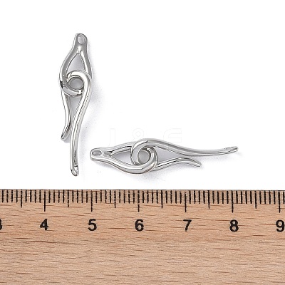 Brass Hook and Eye Clasps KK-B087-18P-1