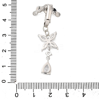 Brass Pave Clear Cubic Zirconia Clip on Belly Rings FS-WG683DA-02-1