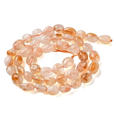 Heated Natural Citrine Beads Strands G-C268-A06-8x10mm-1