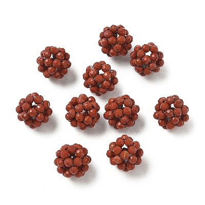 Natural Red Jasper Woven Beads GG-CBA2E9C-F06-03-1