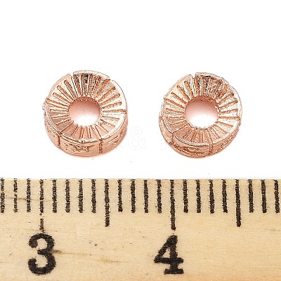 Rack Plating Brass Beads KK-S379-12RG-1