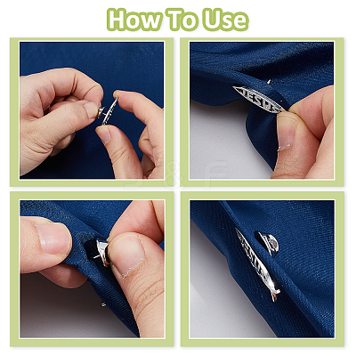 4Pcs 304 Stainless Steel Lapel Pin Backs for Clothes Backpack JEWB-FH0002-11P-1