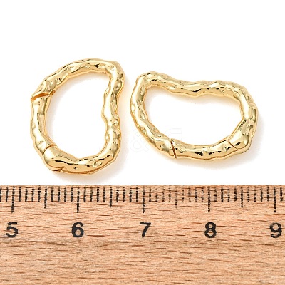 Hammered Brass Spring Gate Rings KK-CBA90BB-04G-1