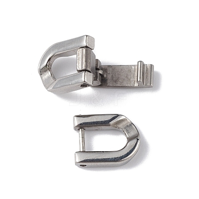 Non-Tarnish 304 Stainless Steel Fold Over Clasps STAS-G307-11C-P-1