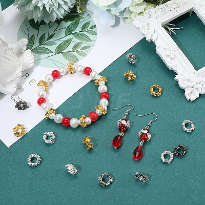 120Pcs 4 Colors Alloy Bead Frame FIND-SC0017-94-1