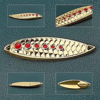 12 Pcs 6 Styles Zinc Alloy Fishing Bait Jig Head Spoon Lure FIND-FH0001-61-1