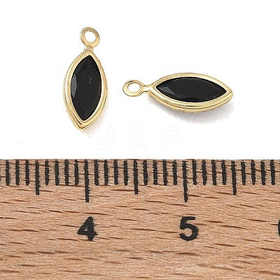Brass Pave Cubic Zirconia Charms CU-CBABEB3-06G-1