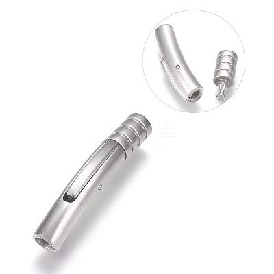 304 Stainless Steel Bayonet Clasps STAS-O114-051A-MP-1