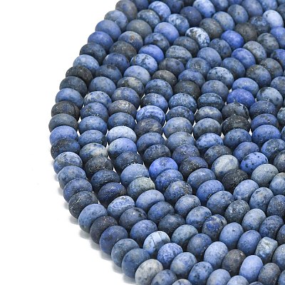 Natural Dumortierite Beads Strands G-P575-A03-6x4mm-1