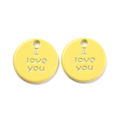 Alloy Spray Painted Charms PALLOY-B005-02H-1