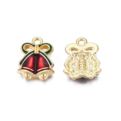 Rack Plating Alloy Enamel Pendants ENAM-N055-156-1