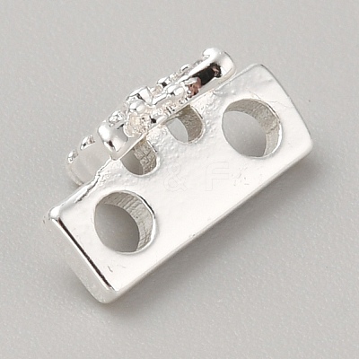 Brass Pave Clear Cubic Zirconia Connector Charms LS-KK-WH0081-22C-S-1