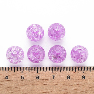 Transparent Crackle Acrylic Beads MACR-S373-66A-N06-1