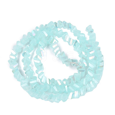 Electroplate Imitation Jade Glass Beads Strands EGLA-Q139-01A-B05-1