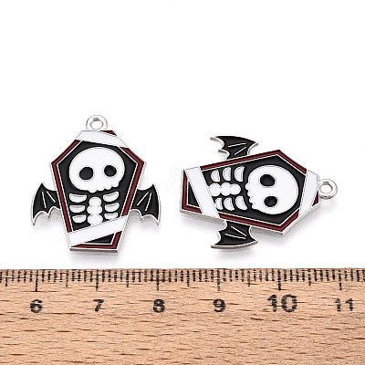 Halloween Theme Alloy and Enamel Pendants ENAM-T021-31D-01P-1