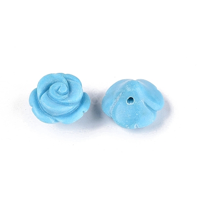 Synthetic Turquoise Carved Beads G-Q601-40B-1