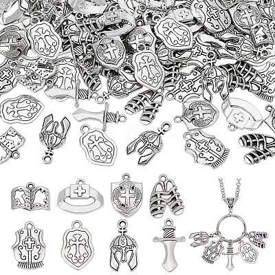 Tibetan Styles Alloy Pendants FIND-PH0027-26-1