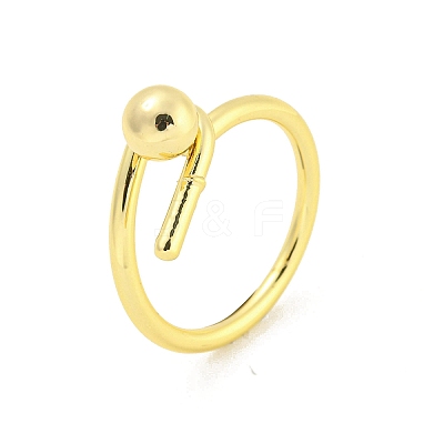 Round Brass Finger Rings RJEW-G309-03G-1