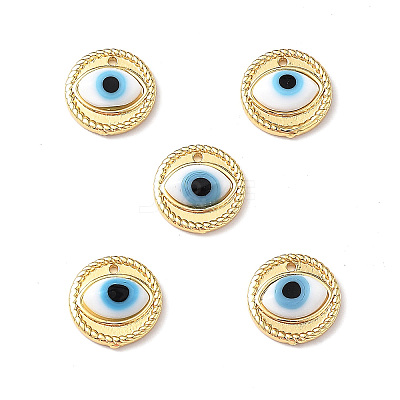 Handmade Lampwork Evil Eye Pendants ZIRC-L102-15G-03-1