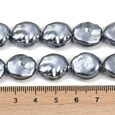 Electroplated Glass Beads Strands GLAA-H039-05C-1