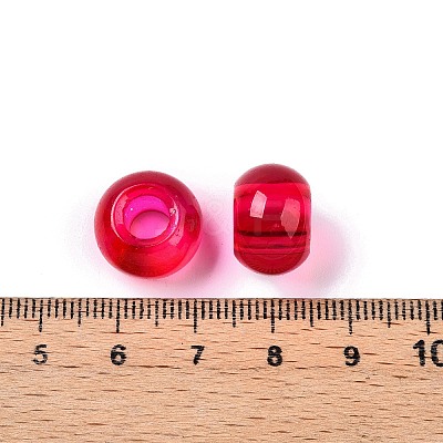 Baking Paint Transparent Glass European Beads DGLA-N005-13A-01-1