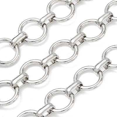 Rack Plating Brass Oval Link Chains CHC-N009-01P-1