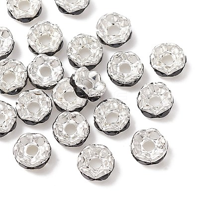 Brass Rhinestone Spacer Beads RB-YW0001-05B-04S-1