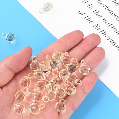 Transparent Acrylic Pendants MACR-S373-125-B09-1