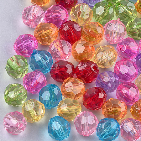 Transparent Acrylic Beads X-TACR-T004-06-1