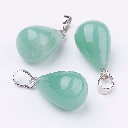 Natural Green Aventurine Pendants X-G-K187-04G-1