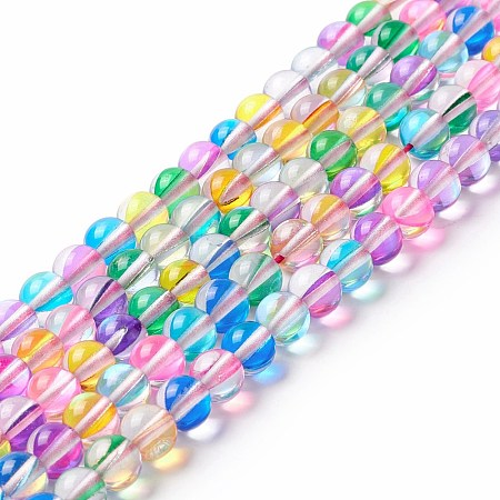 Synthetic Moonstone Beads Strands G-E573-02A-18-1