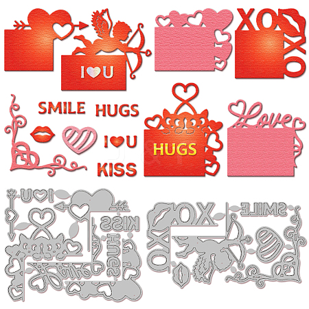 Valentine's Day Carbon Steel Cutting Dies Stencils DIY-WH0309-1527-1