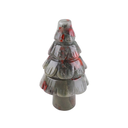 Natural Bloodstone Carved Christmas Tree Figurines PW-WG5F32A-04-1