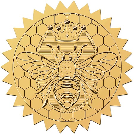 34 Sheets Self Adhesive Gold Foil Embossed Stickers DIY-WH0509-069-1